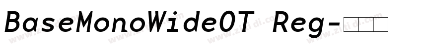 BaseMonoWideOT Reg字体转换 BaseMonoWideOT Reg字体转换